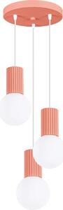Lampada a sospensione HALO 3P pesca 3xG9 8W alluminio/vetro 125x25x25cm Sollux Lighting