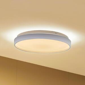 Lindby Smart LED plafoniera Mirren, bianco, metallo, CCT, Tuya