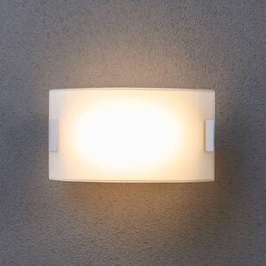 Lindby Applique LED di vetro bianco Gisela