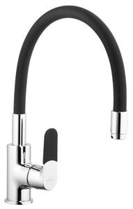 Rubinetto per lavello Yoga nero con bocca flessibile e aeratore economico BZ-32-L04