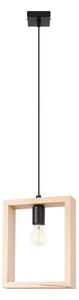 Lampada a sospensione ARIES in legno naturale 1xE27 15W acciaio/legno 133x8x24cm Sollux Lighting