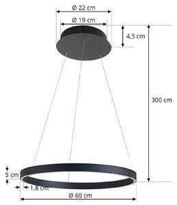 Arcchio Answin lampada LED sospensione 52,8 W nero