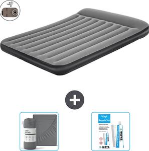 Materasso gonfiabile Bestway - 2 persone - 152 x 203 x 30 cm - Grigio - Accessori inclusi