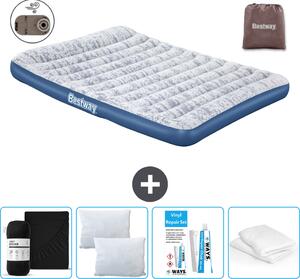 Materasso gonfiabile Bestway - 2 persone - 152 x 203 x 30 cm - Blu - Accessori inclusi
