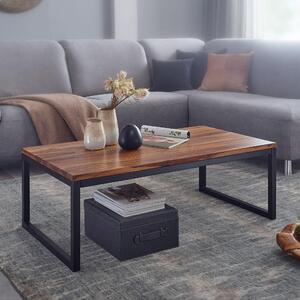Tavolino 110x40x60 cm sheesham soggiorno legno massiccio / metallo | Wohnling