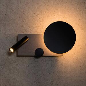 FARO BARCELONA Applique da parete a LED Klee, dimmerabile, Alluminio / Grigio / Zincato, Soggiorno / Sala da pranzo, Alluminio, Moderno, Applique a LED