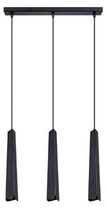 Lampada a sospensione PRYSM 3L nero 3xG9 8W acciaio 120x5x45cm Sollux Lighting