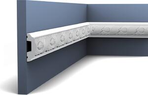 Orac Decor P1020 Luxxus Modanatura per pareti resistente agli urti Modanatura in stucco di frisite Profilo decorativo per pareti Ornamento a foglie in rilievo | 2 metri
