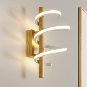 Lucande Milora applique LED, 40 cm, rovere