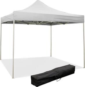 Gazebo richiudibile pieghevole 3 X 3 Bianco ricoperto in PVC impermeabile