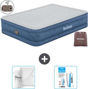 Materasso gonfiabile Bestway - 2 persone - 152 x 203 x 46 cm - Grigio - Accessori inclusi