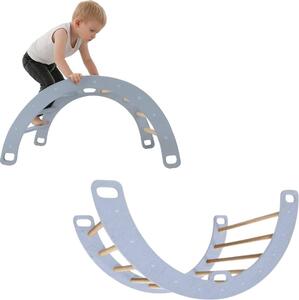 Arco d'arrampicata in legno Swing Blue | Triangolo d'arrampicata per bambini | Giocattoli Montessori | Mobili da gioco Rockerboard