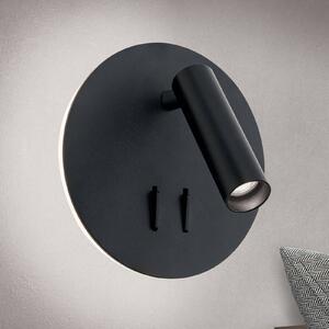 ORION Applique da parete a LED Lenny, Nero, Camera da letto, Alluminio, Moderno, Applique a LED