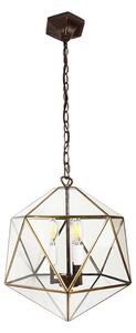 Lampada a sospensione Clayre & Eef 35x35x140 cm Metallo trasparente