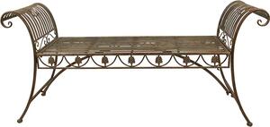 Panchina da giardino Clayre & Eef 142x41x66 cm in ferro verde