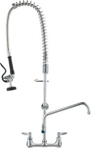 Rubinetto commerciale con doccetta di prelavaggio - miscelatore per lavello a parete - altezza 915 mm - bocca girevole da 30,5 cm - ottone con doccetta estraibile - per lavello a 1/2/3 scomparti
