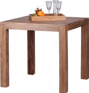 Tavolo da pranzo Wohnling design quadrato massiccio 80 x 80 cm in legno massiccio di acacia; WL1.441