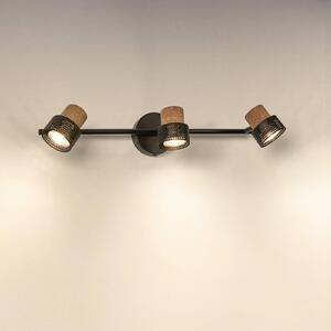 LEDVANCE Faretto da soffitto, GU10, a 3 luci, lungo, nero