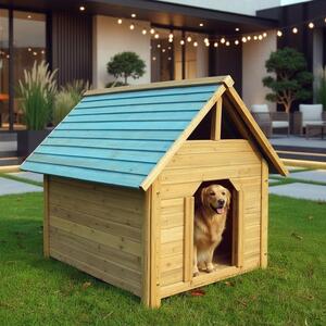 Melko cane cuccia all'aperto 95CM resistente alle intemperie in legno animale domestico gabbia cane grotta tetto