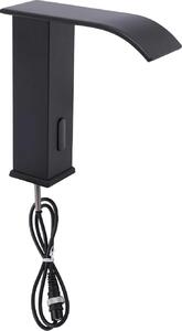 Rubinetto senza contatto - Rubinetto per lavabo - Sensore automatico - Regolazione della temperatura - Montaggio a filo - Distanza di rilevamento 5 cm - Acciaio inossidabile 304 e rame - Nero