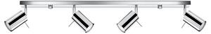 Lampada a soffitto RING 4L cromo 4xGU10 10W acciaio 16x6x80cm Sollux Lighting