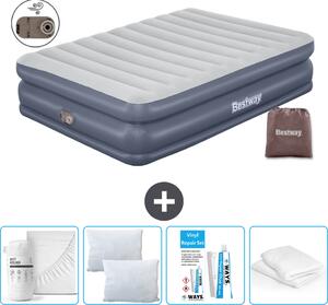 Materasso gonfiabile Bestway - 2 persone - 152 x 203 x 51 cm - Grigio - - Accessori inclusi