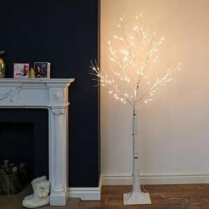 Albero artificiale 180 cm con illuminazione a LED - Decorazione in betulla