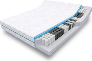Materasso a 7 zone con nucleo a molle insacchettate Sleezzz Smart 120 x 200 cm, altezza 21 cm, livello di rigidità H2/H3