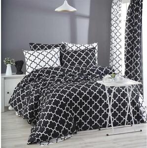 L'Essentiel Linge de Maison, Madalyon - Nero, Set copripiumino Ranforce king size (FR), 100 % COTONE RANFORCE, Nero, 240 x 220 cm