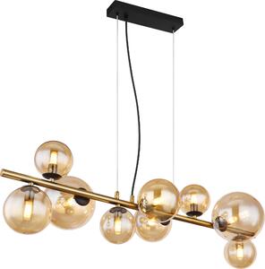Globo Lighting lampada a sospensione in metallo nero opaco, 9x G9 LED