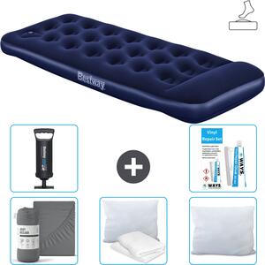 Materasso gonfiabile Bestway - 1 persona - 76 x 185 x 28 cm - Blu - Accessori inclusi
