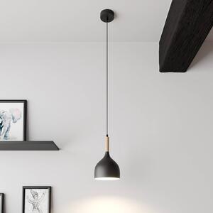 Luminex Sospensione Noak, 1 luce, nero/legno