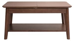 Tavolino basso estensibile rettangolare in legno scuro L90-120 cm VILI