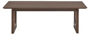 Tavolino basso design rettangolare in legno scuro noce L120 cm KUALA