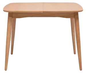 Tavolo allungabile con allunghe integrate quadrato in legno chiaro rovere L100-140 cm HELMA