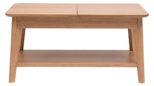 Tavolino basso rettangolare allungabile in legno chiaro L90-120 cm VILI