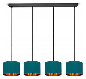 Lampada da soffitto turchese lampada velour vintage moderna E27 lampada di design a 4 luci N230-H4-T