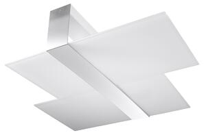 Lampada da soffitto MASSIMO chrom 2xE27 15W acciaio/vetro 11x50x65cm Sollux Lighting
