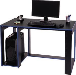 Scrivania MCW-J26, scrivania per computer e ufficio, 120x60x76 cm ~ nero-blu