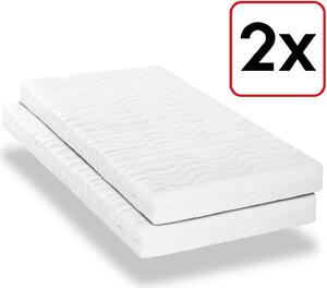 Confezione doppia materasso premium a 7 zone 90x200 cm CloudComfort, altezza 15 cm, livello di rigidità H2/H3, twin set