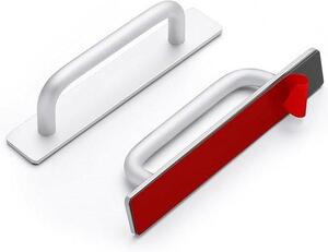 Maniglie autoadesive, set da 2 pezzi - Maniglie per mobili - Maniglie per ante - Design autoadesivo, facili da installare - 15x2,5x3,6 cm - Adatte per cassetti, ante di armadi, ante scorrevoli in cucina, ante di armadi e finestre