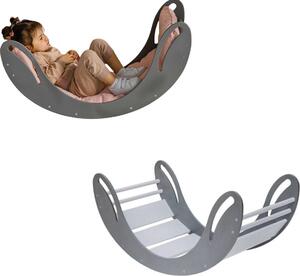 Arco di arrampicata in legno "Smile" | Triangolo di arrampicata per bambini | Giocattoli Montessori | Parco giochi Rockerboard