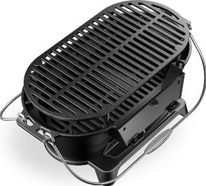 Pentola per barbecue in ghisa Wiltec, barbecue per carbonella con efficiente accumulo di calore, barbecue a carbonella con sistema di aspirazione, pentola in ghisa portatile