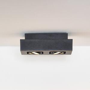 Lucide Faretto a soffitto Xirax, 2 luci, nero