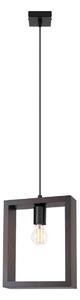 Lampada a sospensione ARIES wengé 1xE27 15W acciaio/legno 133x8x24cm Sollux Lighting
