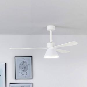 FARO BARCELONA Ventilatore Amelia Cone con lampada LED, bianco