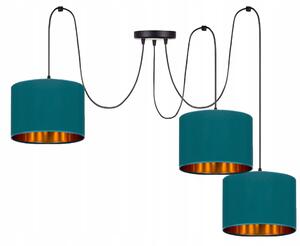 Lampada da soffitto turchese lampada vintage moderna E27 lampada di design a 3 luci N230-P3-T