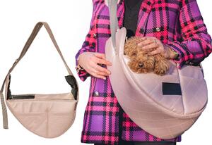 BOUTIQUE ZOO Borsa per cani, borsa per cuccioli - fino a 6 kg - borsa per piccoli cani, cuccioli, gatti rosa