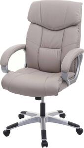 Sedia da ufficio HWC-A71, sedia girevole direzionale, similpelle ~ grigio tortora