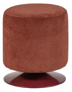 Poggiapiedi rosso con rivestimento in bouclé Islen – WOOOD